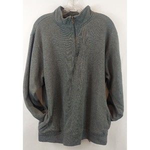 LL Bean 1/4 Zip Sweatshirt w/Pockets Mens Gray, Medium